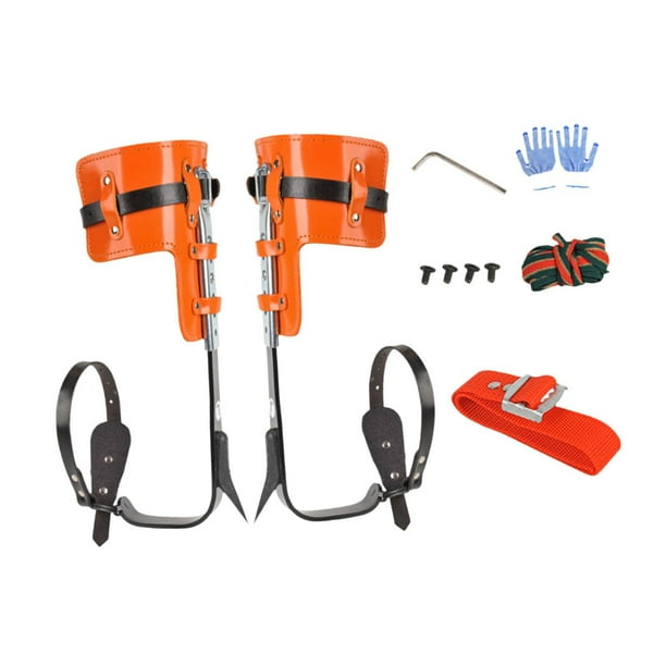 Juego De Púas Para Trepar árboles, Altura Ajustable, Para Deportes Al Aire Libre, Jardín, Camping, Con Cinturón Naranja