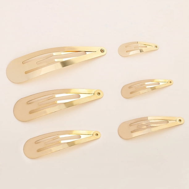 Clip de gota de 6/7/9 cm, clip BB, lazo de níquel negro dorado para natación, accesorios para el cabello hechos a mano, material para pinzas para el cabello, accesorios