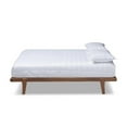 thumbnail image 2 of Allora Mid-Century Wood Full Platform Bed in Walnut Brown, 2 of 7