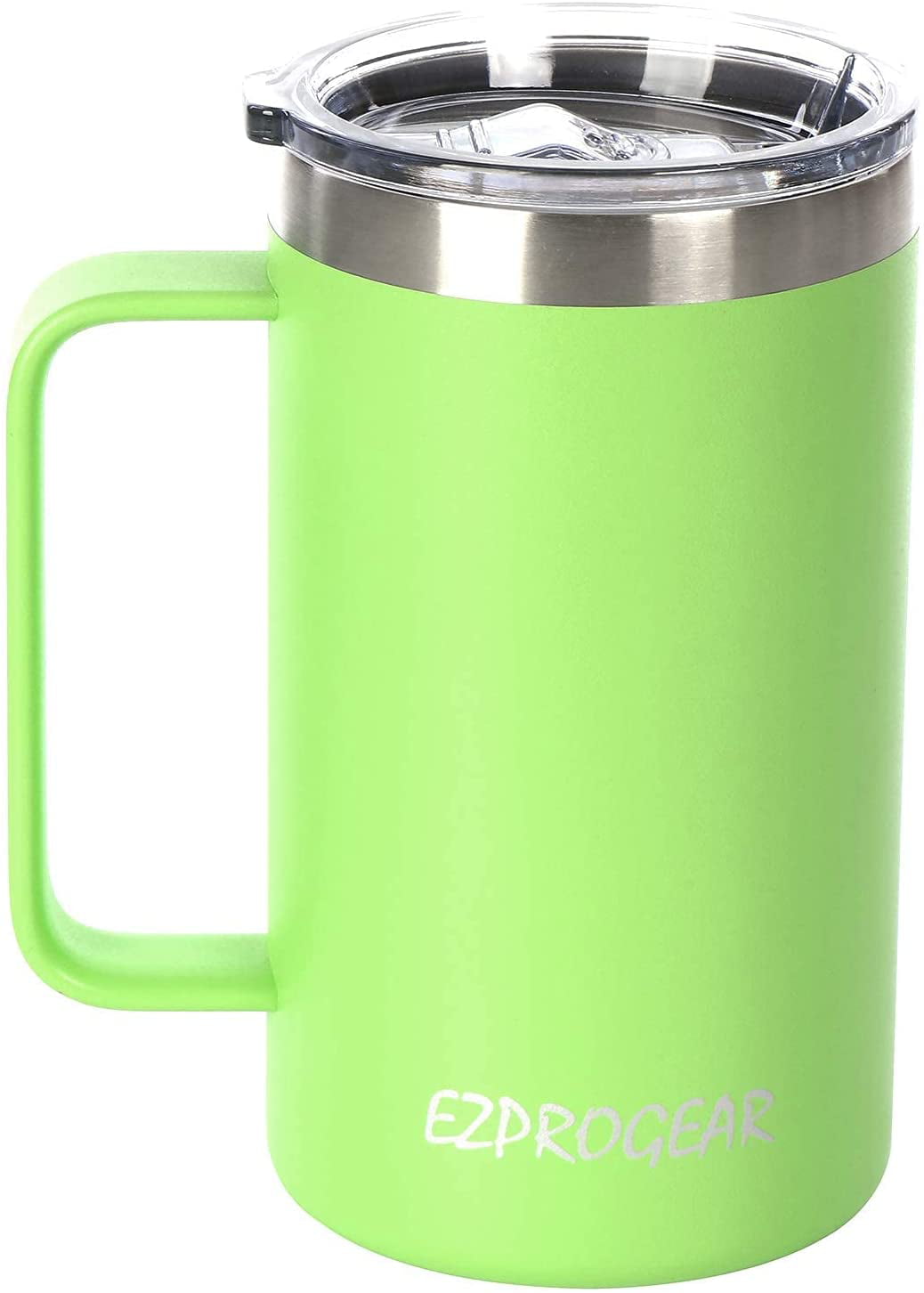 Ezprogear 40 oz 2-pack Black Stainless Steel Olive Green Beer Tumbler  Double Wall Vacuum Insulated with Straws and Handle