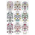 thumbnail image 1 of Halloween Face Tattoos, 9 Pcs Day of the Dead Face Stickers, Halloween Temporary Tattoos for Adults Kids, 1 of 4