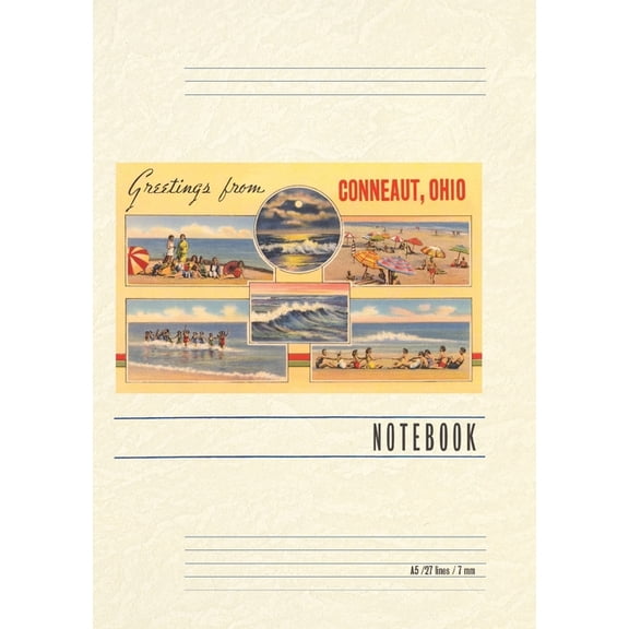 Vintage Lined Notebook Greetings from Conneaut, (Paperback)