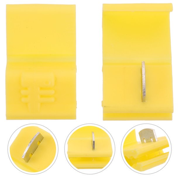 unbranded 10Ud Conectores De Empalme Rápidos Para Cable Vehículo Plástico Resistente Color Amarillo