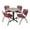White, variant on Kobe 30in. Square Breakroom Table- Maple & 4 'M' Stack Chairs- Black