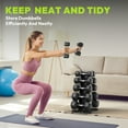 thumbnail image 2 of HANDBODE Dumbbell Rack Stand for 5 Pairs, A-Frame Weight Storage Organizer for Home Gym, 2 of 7