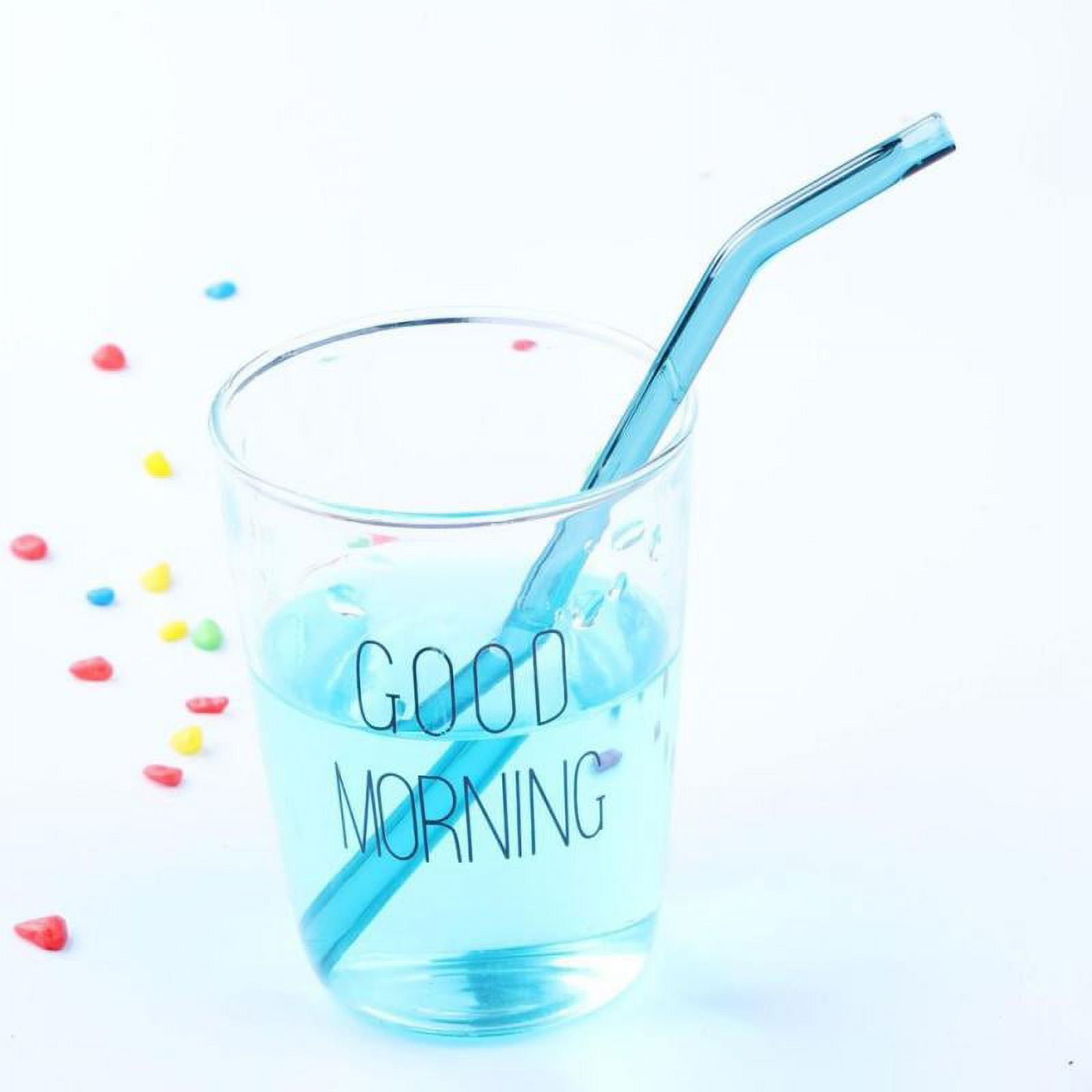 1 Piece 8 Inches Cute Round Head Pyrex Glass Straws Fruit Juice Milk Drinking  Straw Resuable Party Tableware Straw Party Juice Tubes Wedding Supplies  Birthday Bar Accessories