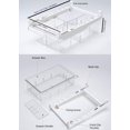 thumbnail image 4 of YekouMax Fridge Drawer Organizer, Refrigerator Organizer Bins, Pull Out with Handle, Fridge Shelf Holder Storage Box, Clear Container for Food, Drinks, Fit for Fridge Shelf Under 0.6", 4 of 8
