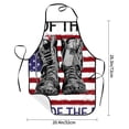 thumbnail image 2 of Yiaed Home Of The Free Because Of The Brave Print Kitchen Apron with Hand Wipe Pockets,Big Pocket,Aprons for Women with Pockets, Waterproof for Cooking Baking, 2 of 7