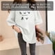 thumbnail image 5 of Camiseta de mujer estampada, manga corta, cuello redondo, camiseta holgada de verano, blanco, XXL seitruly AP001204-32B, 5 of 7