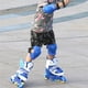 thumbnail image 4 of Wosthever 1 par de patines de ruedas para niños, zapatos de patinaje portátiles ajustables, cómodos zapatos de seguridad para aprender, Pescar Púrpura 35-38 yardas, 4 of 6