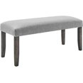 thumbnail image 1 of Banc Sans Dossier en Tissu Polyester 100 % Gris, 1 of 4