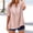 Tops-713Pink, variant on Xdegoge Blouses for Women Split V Neck Half Sleeve Boho Work Casual Wear Loose Fit Floral Embroidered Pattern Lightweight Flowy Summer Spring Tops