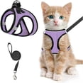 thumbnail image 5 of Zoowhale 2pcs Adjustable Pet Harness & Leash Set, Breathable Mesh Cat Harness with Leash, Pet Supplies for Outdoor Walking, Universal Harness, Safety Harness Straps (Pink, M), 5 of 5
