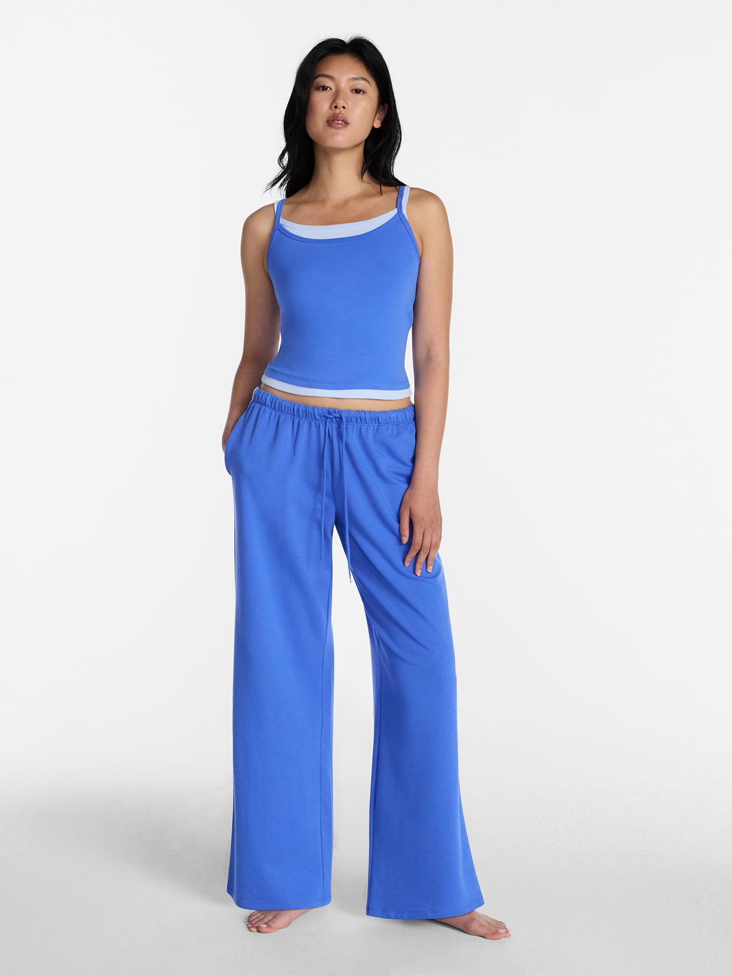 No Boundaries Sleepwear Double Cami, Women's and Women's Plus XXS