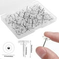 thumbnail image 2 of Clear Thumb Tacks for Wall Hangings Plastic Clear Push Pins 150 Count for Cork Board Flat Head Thumb Tacks for Bulletin Board Posters Photos Postcards Maps Office Home Decorative(150), XBH$$Office, 2 of 7