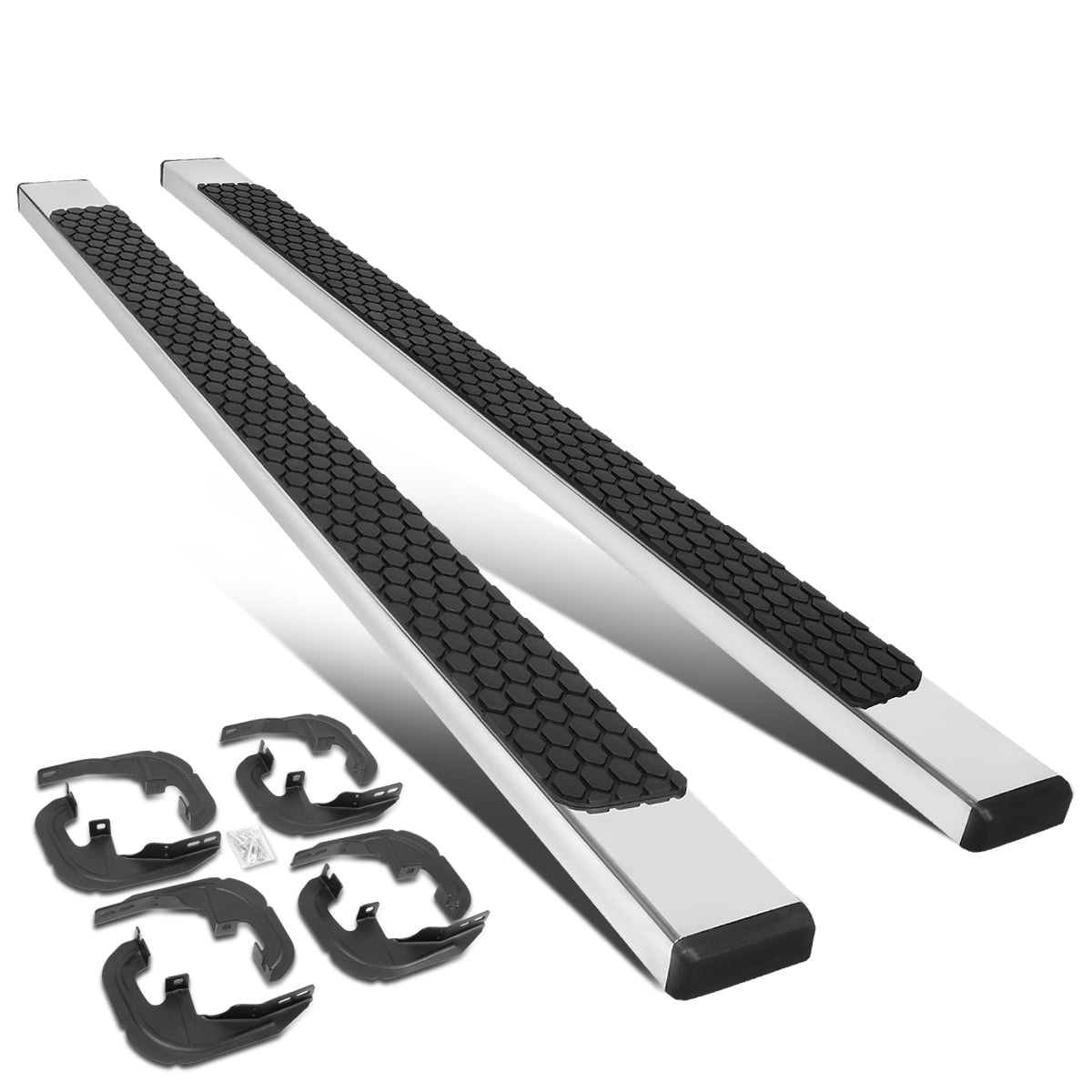 Dna Motoring Stepb Ztl 15 Ss For 19 To 21 Chevy Silverado Gmc Sierra Crew Cab 5 Stainless Flat Side Step Nerf Bar Running Boards W Honeycomb Step Pad Walmart Com