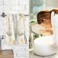 thumbnail image 7 of Yayeee 2 Pack Hand Towels for Bathroom 100% Cotton 16" x 28" Soft Absorbent Kitchen Towel, Floral Rabbit, 7 of 7