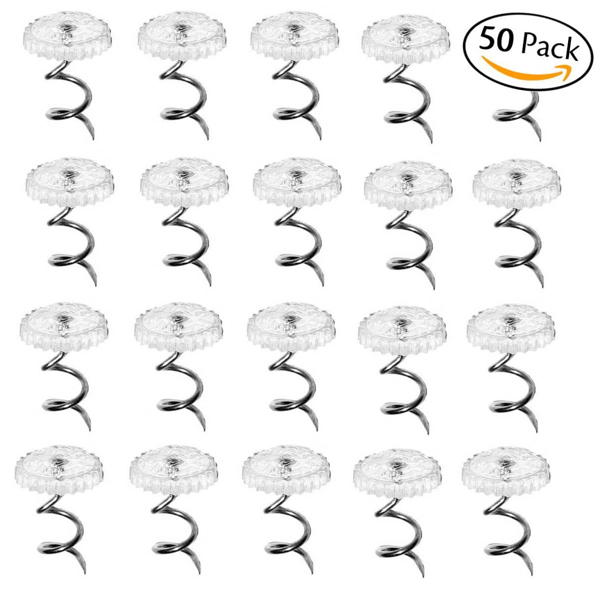 Upholstery Twisty Pins With Clear Heads 50 Pack Holds Bedskirts Slip Covers Drapes And Other Fabric And Materials Securely In Place For Sewing And Home Decor By Bed N Basics Walmart Com Walmart Com