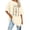 Beige, variant on Womens T Shirt Women's Cartoon Graphic Print Oversized Casual Short Sleeve T Shirt Loose Fit Soft Top Everyday Wear Crew Neck Beige L
