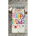 thumbnail image 3 of Ambesonne Birthday Party Quilted Bedspread Set 2 Pcs, Math Student, Twin Size, Multicolor, 3 of 3