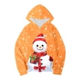 thumbnail image 4 of Little Girl Hoodies Children's Long Sleeved Fashion Christmas Print Hoodie Top Trendy Fall Outfits Size 6-7T ,Orange, 4 of 4