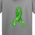thumbnail image 4 of Inktastic Mental Health Awareness Ribbon with Green Hearts Youth T-Shirt, 4 of 5
