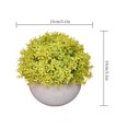 thumbnail image 2 of Bola de hierba artificial en maceta, simulación de hierba, decoración de plantas, decoración de la mesa de la oficina en casa, hierba tipo 3, amarillo Advancent HA7593-07B, 2 of 6