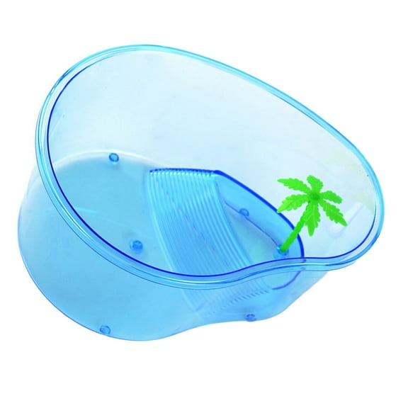 WRITWAA Sky Blue Tortoise Tank Plastic Reptile Habitat with Creative Design and Deep Capacity, 22.5 x 11.5 x 11.5 Inches for Pets
