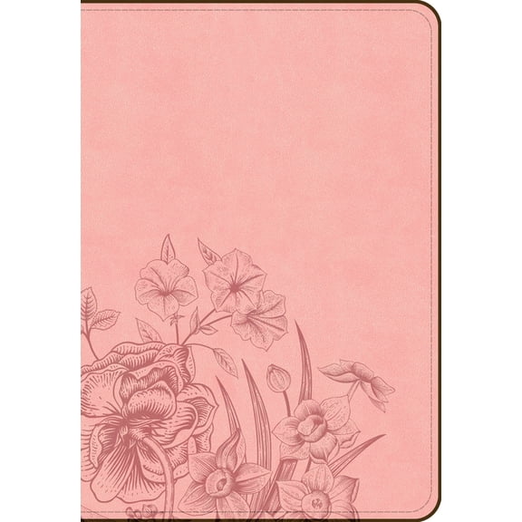 CSB Large Print Compact Reference Bible, Optimal Type, Digital Study Edition, Pink Floral Leathertouch, (Hardcover)