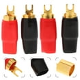 thumbnail image 6 of HOOWIFFY Car Speaker Wire Connectors Spade Terminal Crimp Connectors Copper Red 2 Pairs, 6 of 8