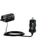 Gomadic Intelligent Compact Car / Auto DC Charger suitable for the Panasonic HDC-TM90 Camcorder - 2A / 10W power at half the size. Uses Gomadic TipExc
