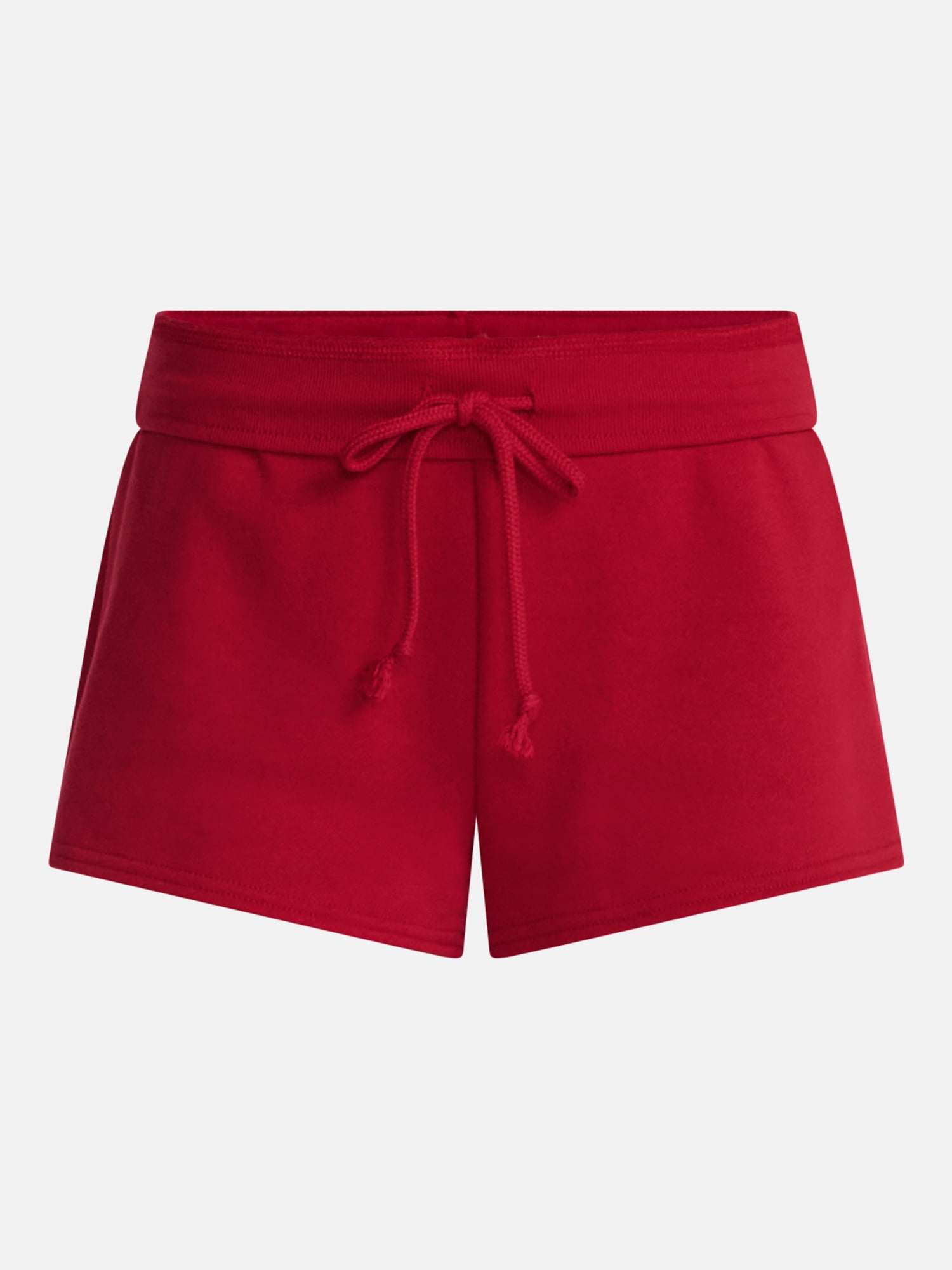 No Boundaries Fleece Shorts with Ribbed Waistband, Women's XXS-XXL