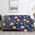 thumbnail image 2 of Rozeui Space Planet for Flannel Blanket, Soft Fuzzy Plush King Blanket for Winter, Thick and Warm All-Season Bed Throw-50"x40", 2 of 6