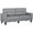 Grey, variant on HOMCOM 3-Seater Sofa, Mid-Century Linen Couch with Upholstered Seat, Button-Tufted Back Cushion and Rubber Wood Legs for Living Room, Bedroom, Gray
