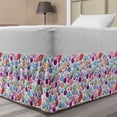 thumbnail image 1 of Diamonds Bed Skirt, Digitally Composed Illustration of Many Shapes of Colorful Stones Feminine Pattern, Elastic Bedskirt Dust Ruffle Wrap Around for Bedding Decor, 4 Sizes, Multicolor, by Ambesonne, 1 of 2