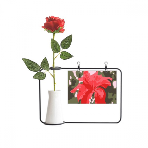 Mallow Fuso Malaysia Art Deco Fashion Artificial Rose Flower Hanging Vases Decoration Bottle