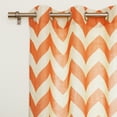 thumbnail image 4 of Quality Home Linen Blend Chevron Curtains - Orange - 52" x 96" (Set of 2 Panels), 4 of 4
