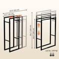 thumbnail image 3 of Outsunny Adjustable Firewood Rack Steel Wood Storage Rack Outdoor Indoor, 3 of 10