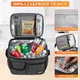 thumbnail image 5 of OPUX Insulated Lunch Box Adult, 14 Can Leakproof Cooler Bag Kid, Charcoal, 5 of 9