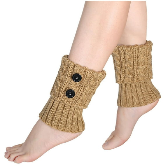 snilers Women Leg Warmers Button Up Cable Knitted Boot Cuffs Comfy Soft Stretch Boot Socks Winter Warm Trendy Leg Warmers 2024