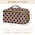 thumbnail image 4 of FORMRS Makeup Bag Travel Cosmetic Organizer for Women Fold Flat Zipper Pouch with Handle, Checkered Stars Pattern, 4 of 8