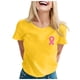 thumbnail image 1 of Camiseta de manga corta con cuello redondo estampada para mujer: patrón elegante, tejido suave, ropa informal para el día a día para primavera/verano/otoño, 1 of 5