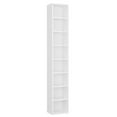 thumbnail image 7 of Homfa 8-Tier Media Tower, CD DVD Media Storage Unit with 4 Adjustable Shelves for Living Room Bedroom, White, 7 of 7