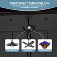 thumbnail image 6 of Modern Shade Rosewood 12'x20’Hardtop Gazebo,Cedar Framed Rosewood Pavilion with Double Galvanized Steel Roof,Permanent Patio Gazebo for Outdoor Brown, 6 of 8