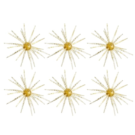 TPE Sea Urchin Soft Fishing Lures Floating Soft Bait for Trout Bass Crappie 6pcs Gold Bionic Water Urchin Worms with Tackle Bag Included