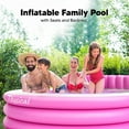 thumbnail image 2 of Toysical Inflatable Round Swimming Pool, 88" x 85" x 21", Pink, 2 of 5