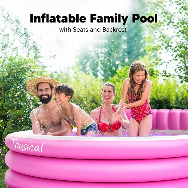 Inflatable family pool with on sale seats