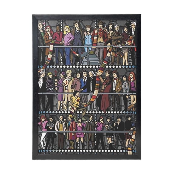 Doctor Who Black Framed Canvas Wall Art Fashion Decor, 12x16in Wall Decor For Living Room, Bedroom, Office