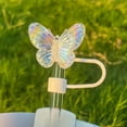 thumbnail image 4 of Walbest 2Pcs Butterfly Straw Covers 10mm Straw Topper for 30/40 Oz Tumbler Reusable Drinking Straw Caps Eco-Friendly Cup Accessories, 4 of 8