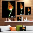 thumbnail image 3 of Fiery Fractal Flower with Stem - Floral Canvas Art Print, 3 of 4